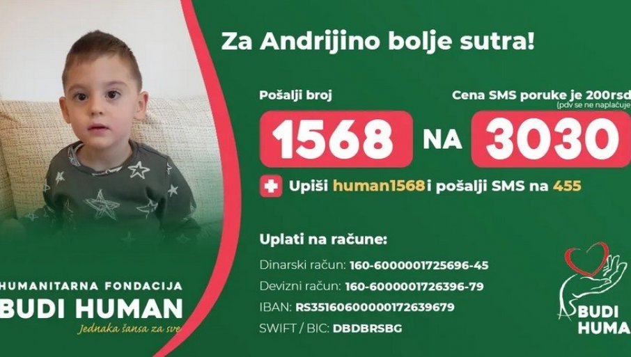 Humanitarne trke za lečenje malog Andrije Delića