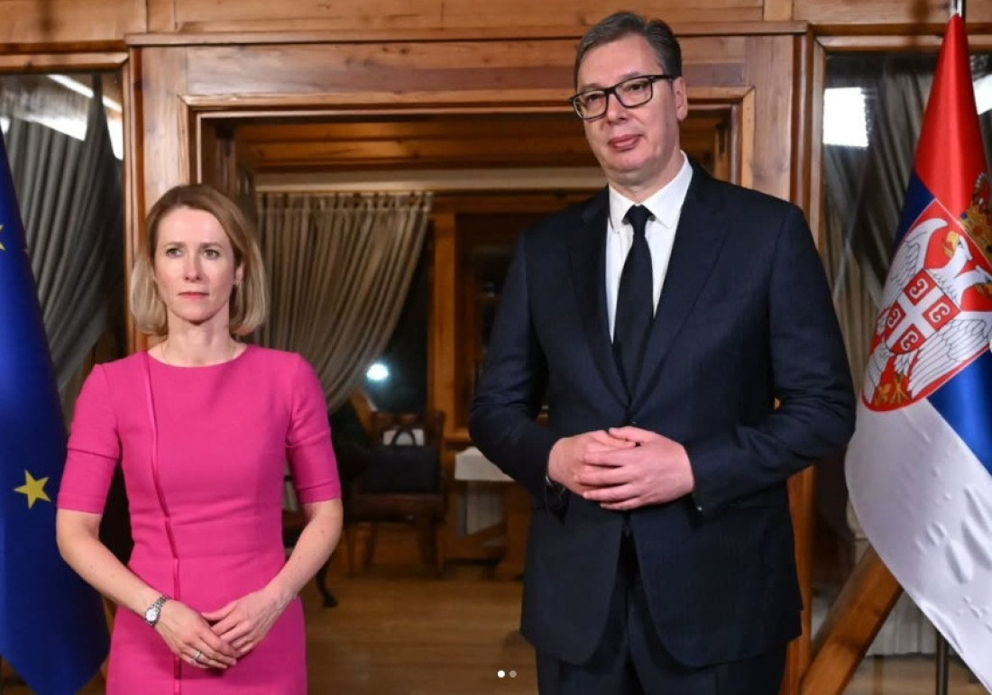 Predsednik Vučić dočekao Kaju Kalas u vili „Mir“