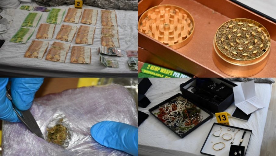 Zaplenjen novac, nakit i droga