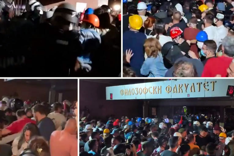 OPET GAĐALI POLICIJU KAMENICAMA, JAJIMA, PIROTEHNIKOM…! Oglasio se MUP povodom novog nasilja blokadera u Novom Sadu! (VIDEO)
