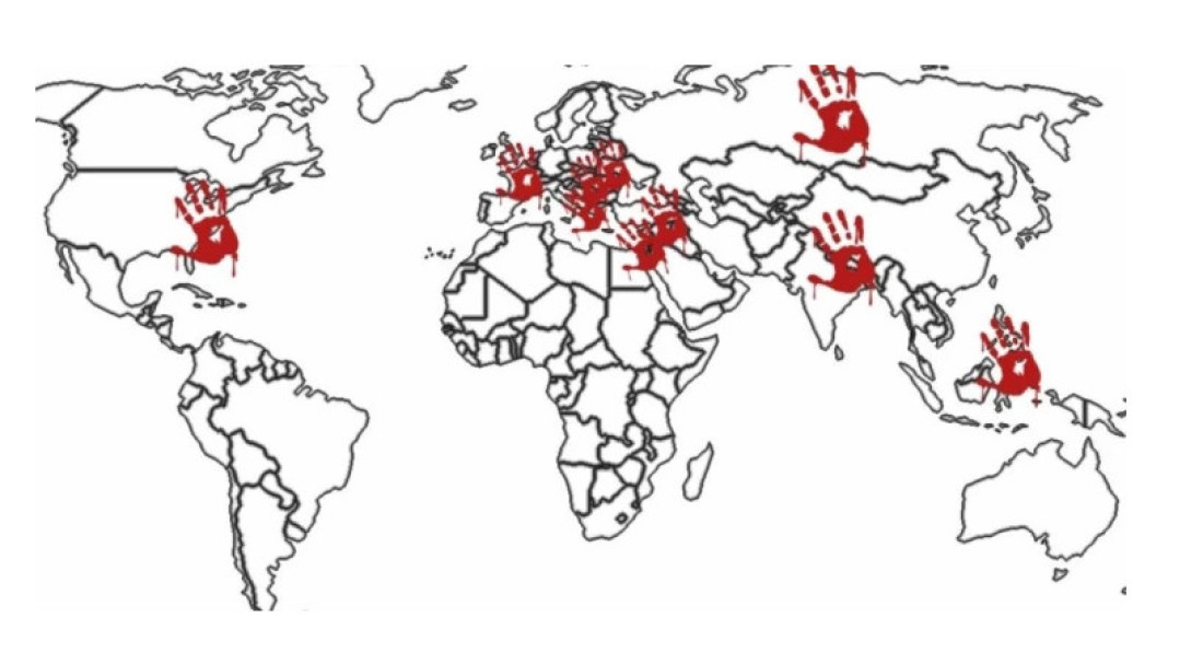 Ovo je mapa krvavih šaka