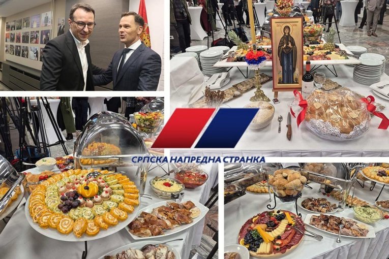 KAO ŠTO BOG NALAŽE! Vučević i Mali dočekali goste; Lomio se slavski kolač