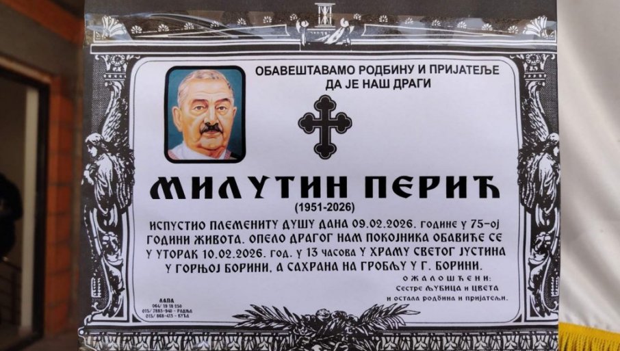 Gornja Borina u Jadru oprašta se od velikog čoveka i zadužbinara