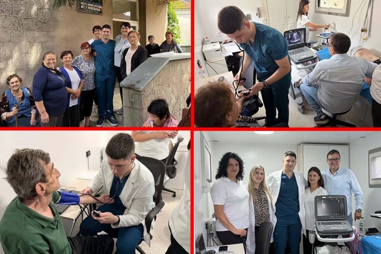 Miloš Pavlović sa mobilnim ambulantama obišao meštane sela (FOTO)