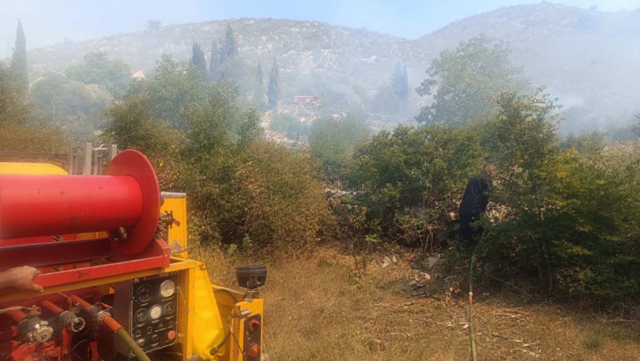 Požar kod Trebinja prišao putu Trebinje-Dubrovnik
